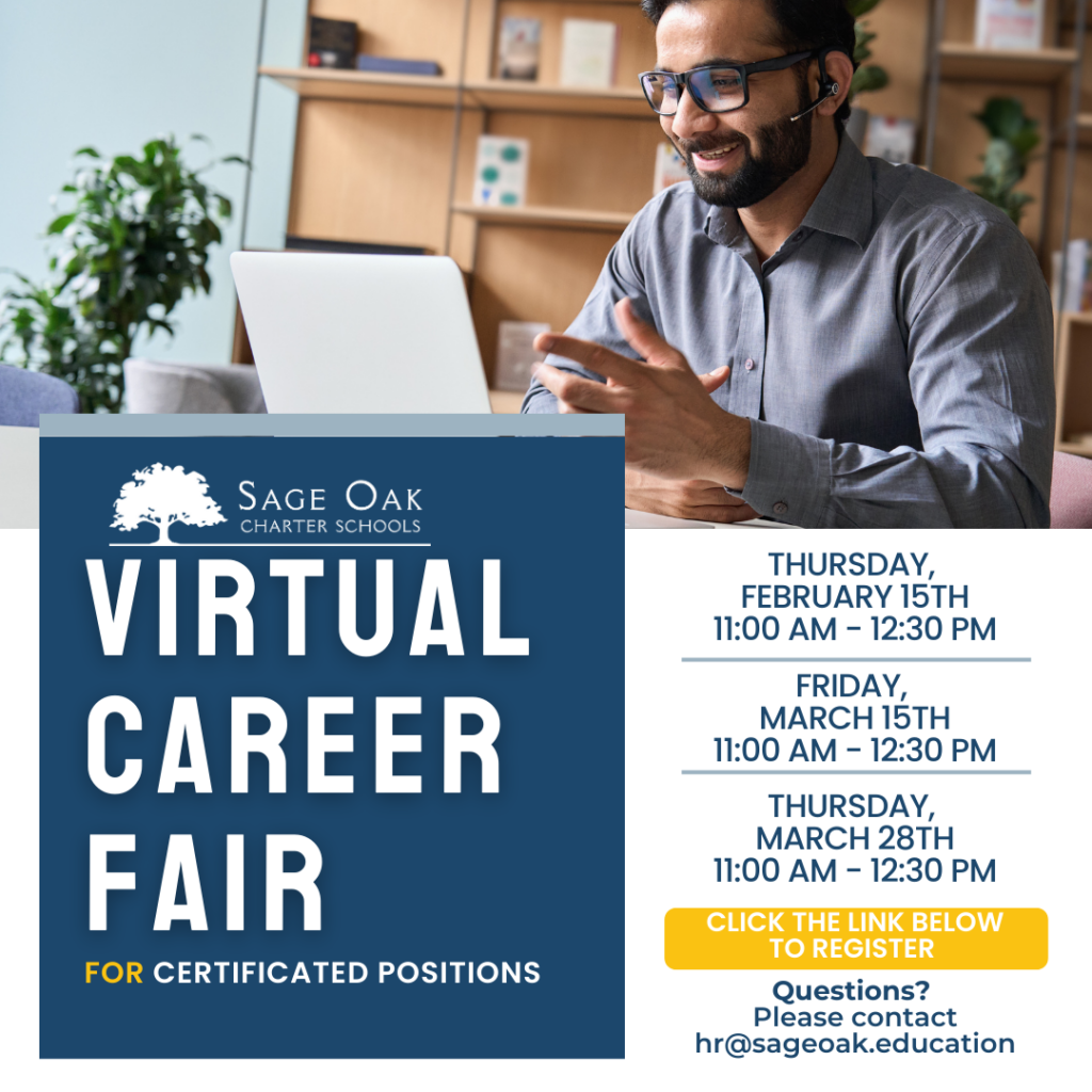 Sage Oak Certificated Virtual Job Fair Sage Oak Charter Schools